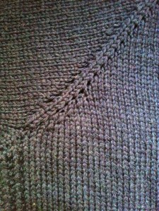 Everyday Cardigan close up bust shaping yoke
