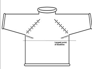 Bust shaping w twin stitches